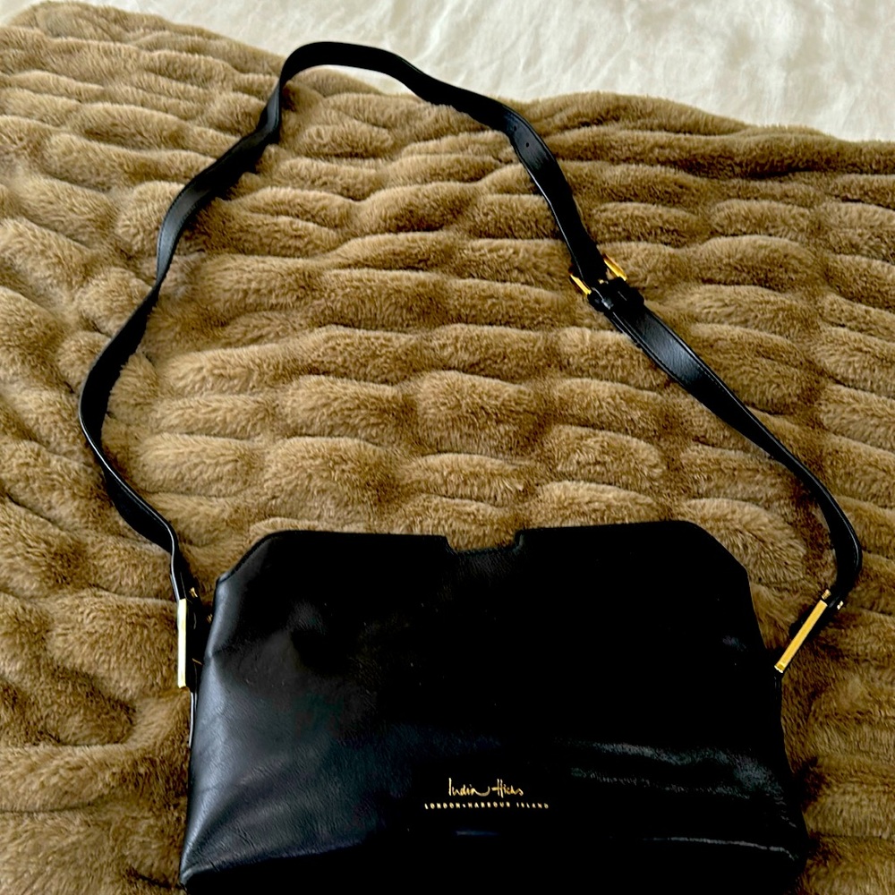India Hicks black leather crossbody bag. Never been used!!!